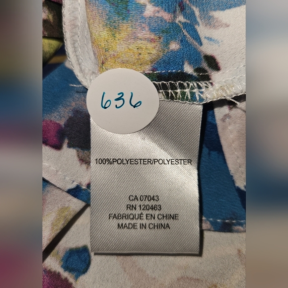 NWT Cynthia Rowley Ruffle Sleeve Blouse Plus Size 2X - Picture 7 of 9